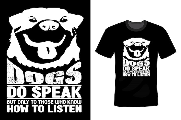 Honden t-shirt ontwerp typografie vintage