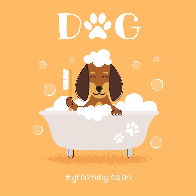 Honden trimsalon vectorillustratie