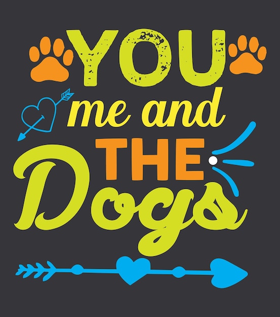 Honden typografie t-shirt ontwerp