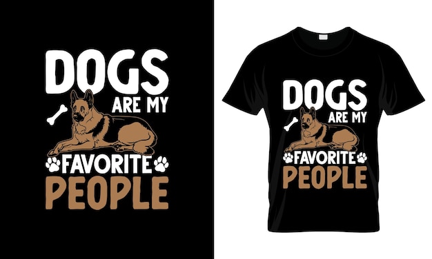 Honden zijn mijn favoriete mensen kleurrijke grafische T-shirt tshirt print mockup kleurrijke grafische T-shirt