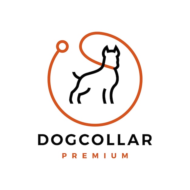Hondenhalsband logo vector pictogram illustratie