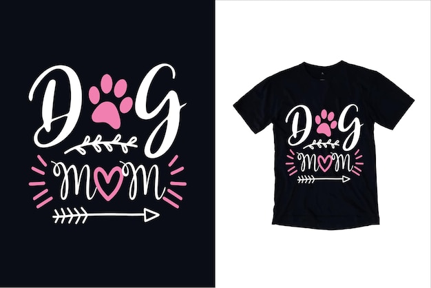 Hondenmoeder typografie t-shirtontwerp
