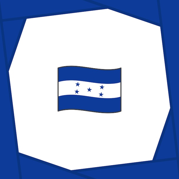 온두라스 국기 추상 배경 디자인 템플릿 온두라스 독립 기념일 배너 소셜 미디어 게시물 배너