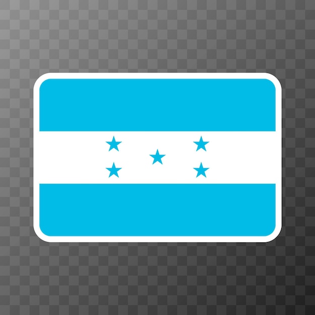 Honduras flag official colors and proportion Vector illustration