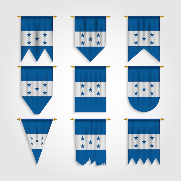 Honduras flag in various shapes