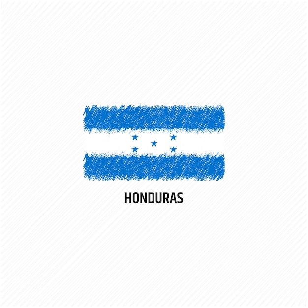 Vector honduras grunge flag, flat vector illustration