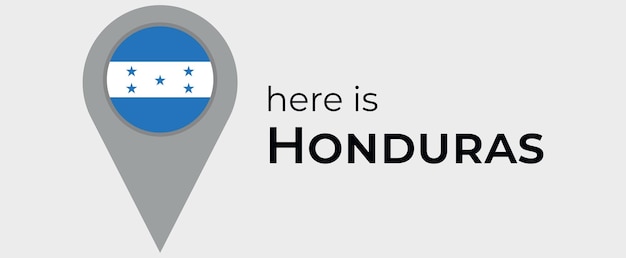 Honduras kaartmarkeringspictogram hier is Honduras vectorillustratie