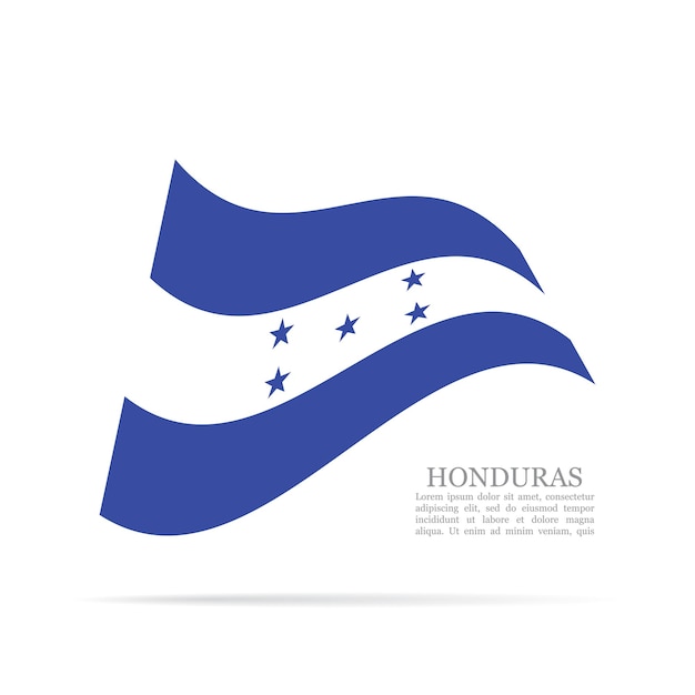 Honduras national flag waving vector icon