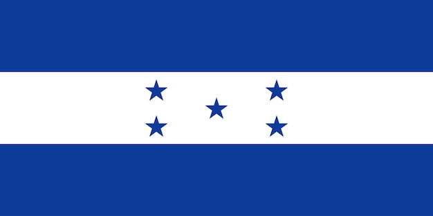 Vettore bandiera nazionale dell'honduras