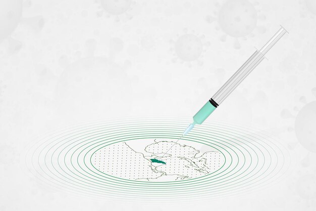 온두라스 백신 지도에 온두라스 백신 주입 개념과 코로나바이러스 COVID19에 대한 예방 접종