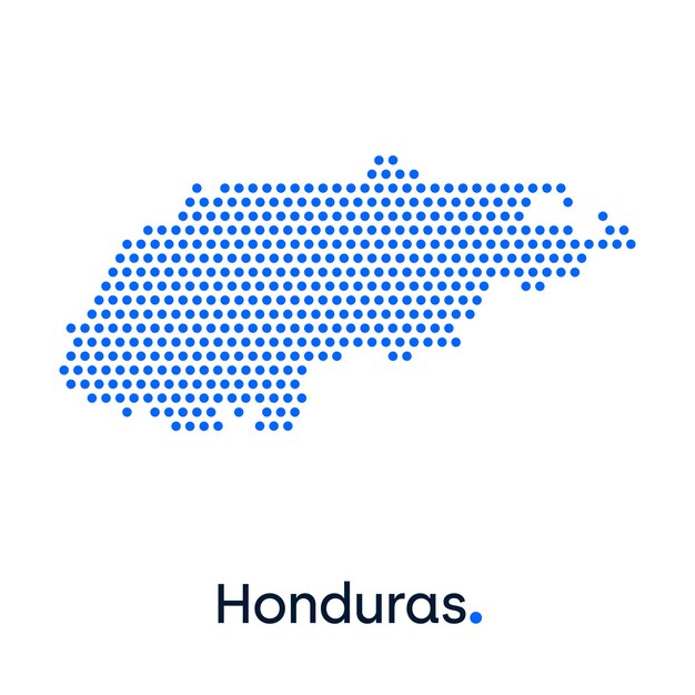 Honduras vector dot map design