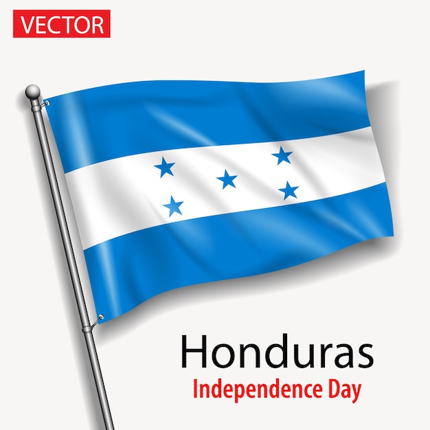 Vector honduras vlag nationale onafhankelijkheidsdag vector vlaggen in america international