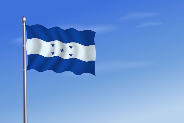 Honduras vlag Onafhankelijkheidsdag blauwe hemelachtergrond