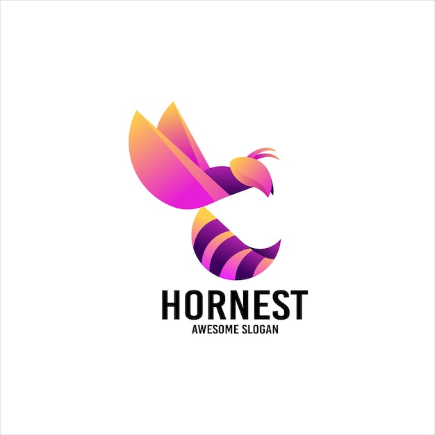 Honest illustration gradient mascot logo