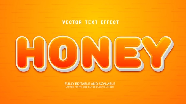 Honey 3d Editable Text Effect EPS Vector Style