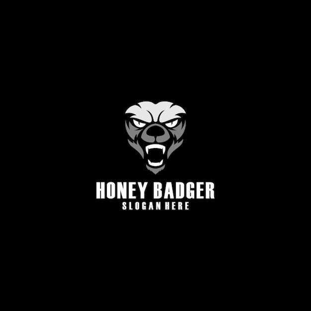 Vector honey badger logo design template