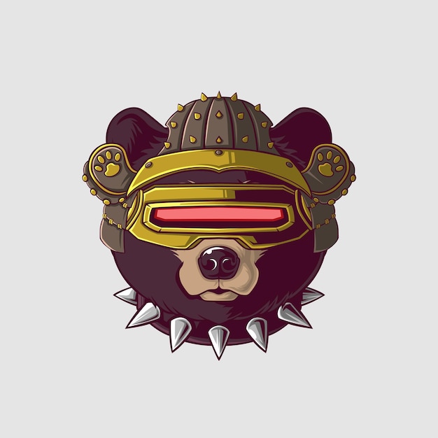 Vector honey bear illustration in a cute style