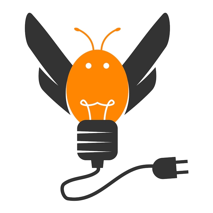 वेक्टर honey bee animals logo vector icon illustration brand identity
