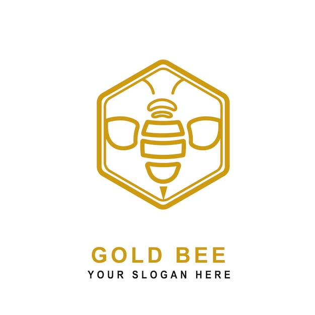 Honey Bee animals logo vector illustration