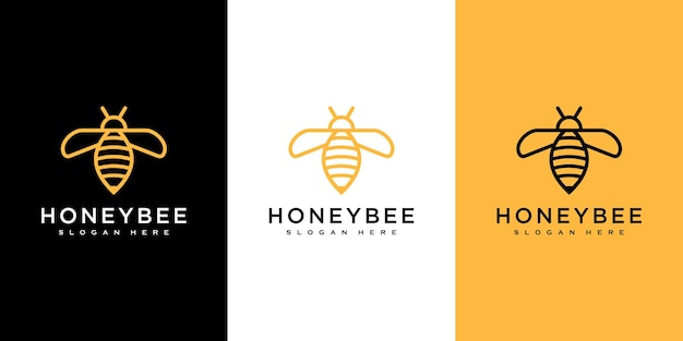 Honey Bee animals logo vector