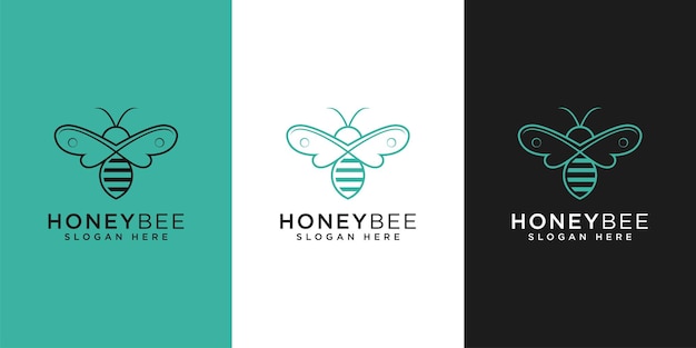 ミツバチの動物のロゴのベクトル