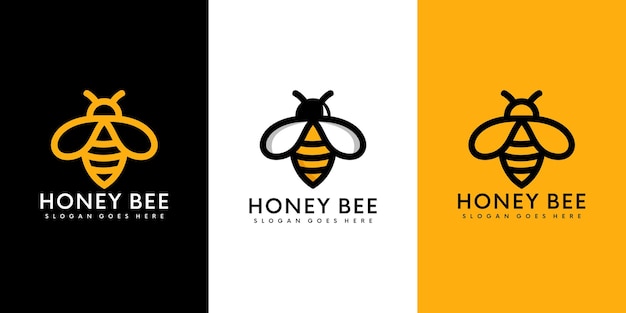 Vector honey bee animals logo