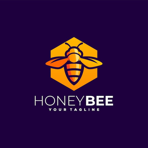 Honey bee gradient logo