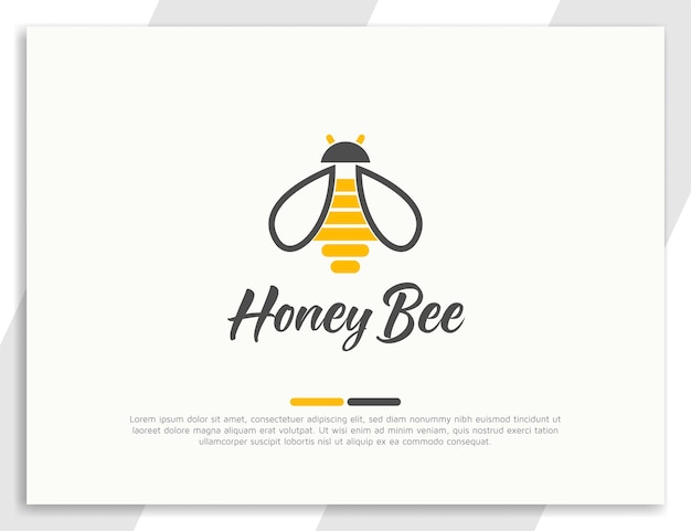 Illustrazione del logo dell'ape e dell'alveare del miele