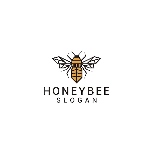 Honey bee logo design icon template