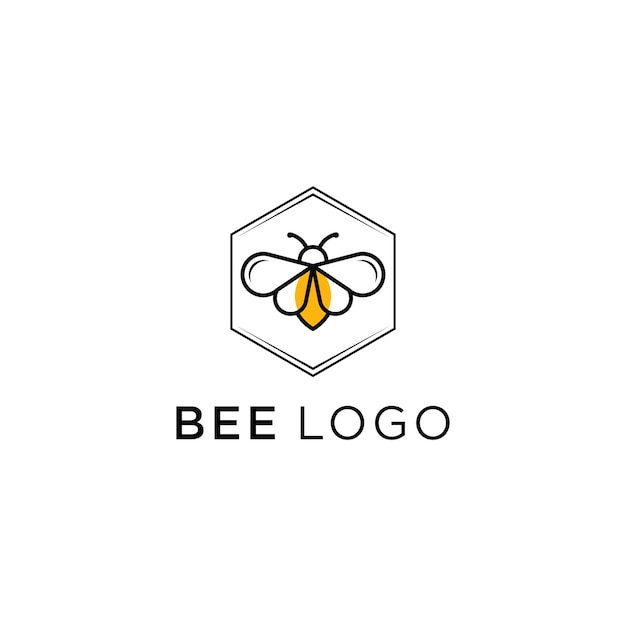 벌 로고 디자인 터 일러스트레이션