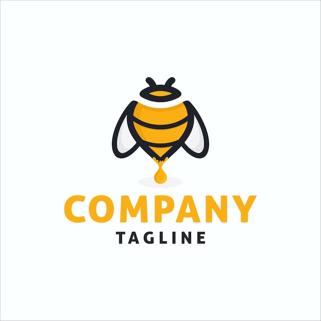 ミツバチのロゴ、シンプルなピン