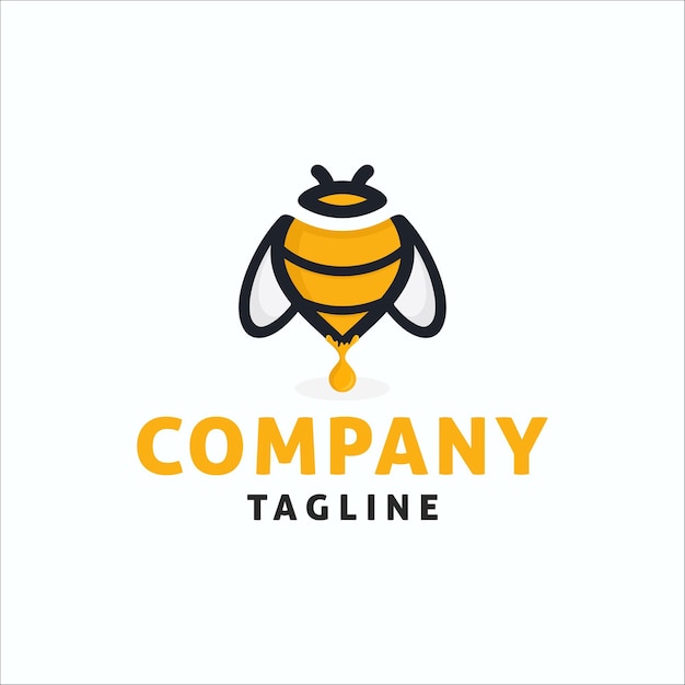 Honey bee logo, pin simple