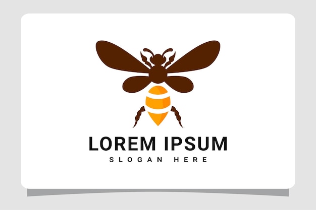 Ispirazione per il design del modello del logo dell'ape del miele