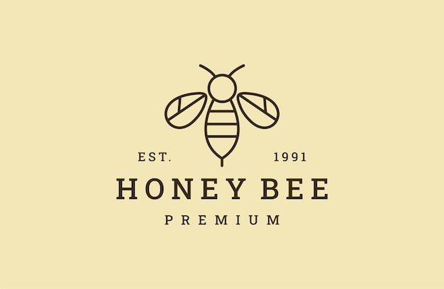 Honey bee logo template vector illustration design