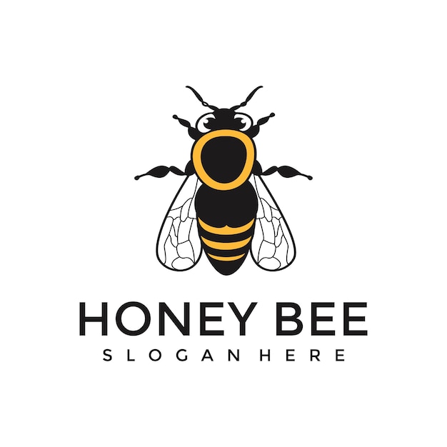 Honey bee logo template