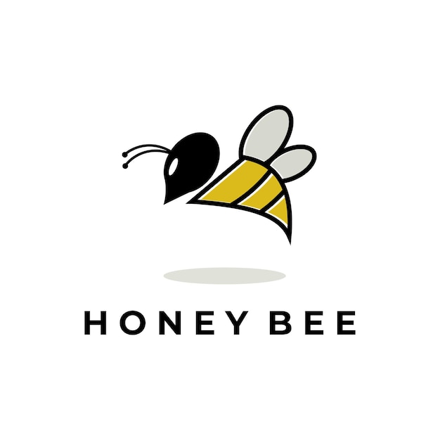 Honey bee Logo Vector illustration design template