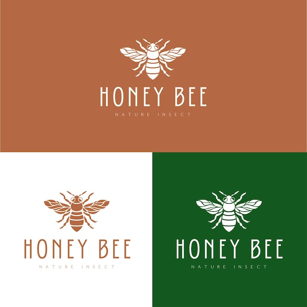 Vector honey bee logo