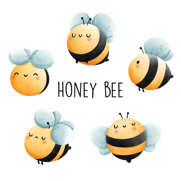 Honey Bee Vector illustration