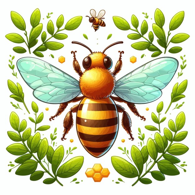 Vector honey bee