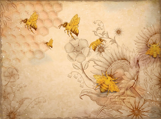 Honey bees and wildflowers