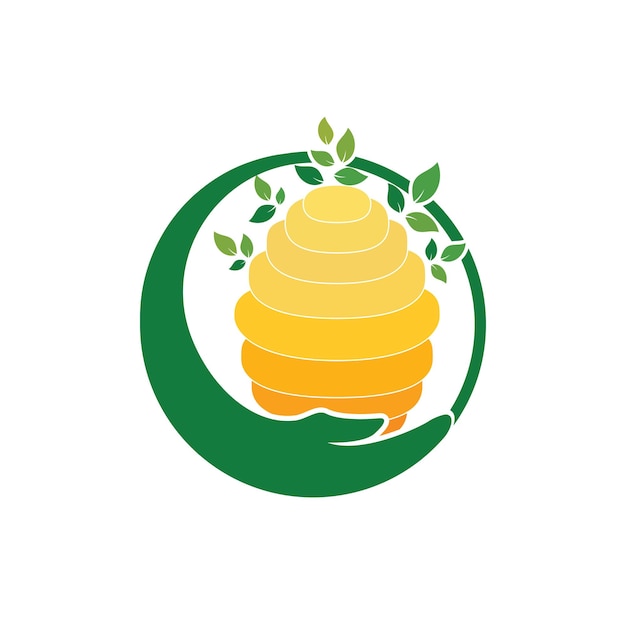 Honey care vector logo design concept