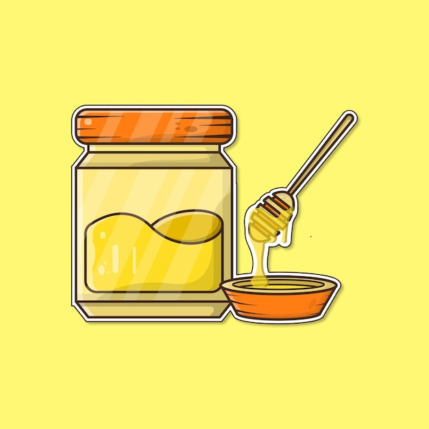 honey cartoon vector illustration