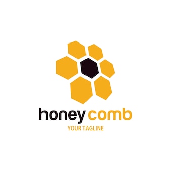 Modello di progettazione del logo a nido d'ape
