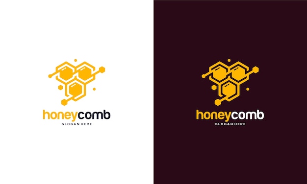 Vector honey comb logo template