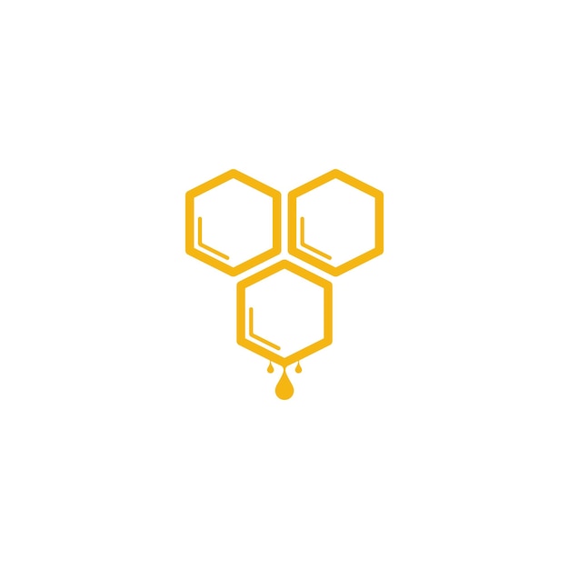 Honey comb logo vector icon concept d