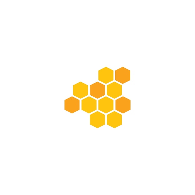 Vector honey comb logo vector icon concept d