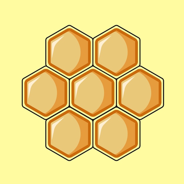 Honey comb symbol vector design