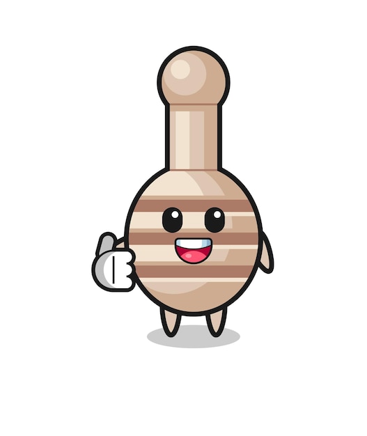 Honey dipper mascot doing thumbs up gesture