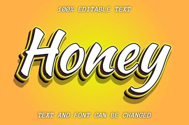 꿀 편집 가능한 텍스트 효과 현대적인 스타일