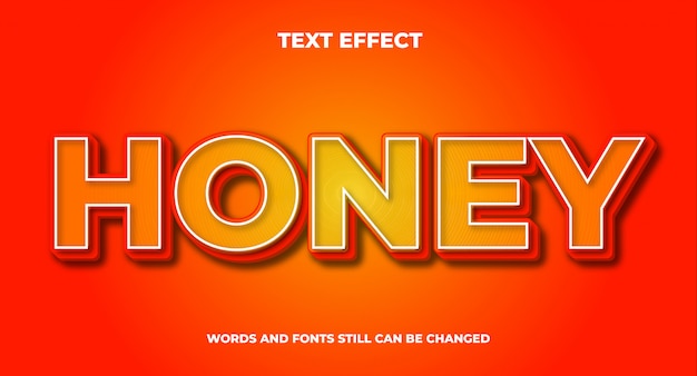 Honey editable  text effect